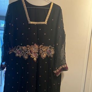 Black Pakistani fancy shirt only